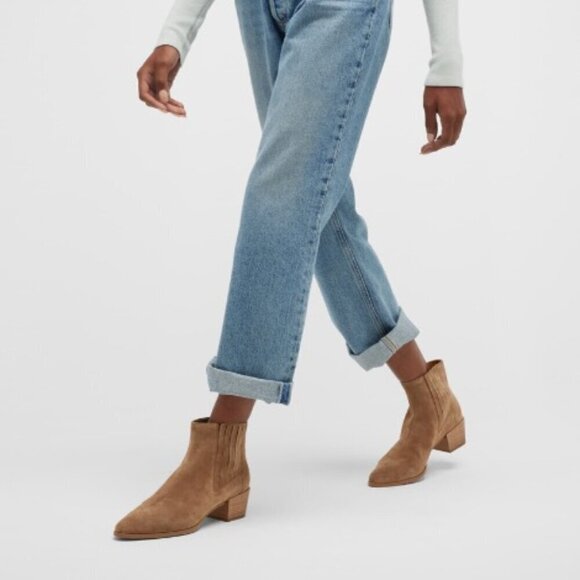 Rag&Bone Rover Pleated Suede Pointed Toe High Ankle Boots Scandinavian Size 8 - Picture 2 of 6